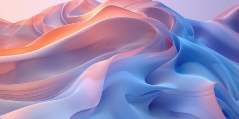 Obraz premium Abstract Swirling Waves of Color