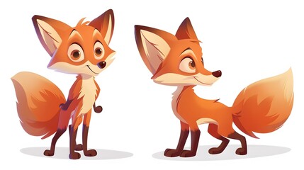 Obraz premium Cute fox cartoon. 