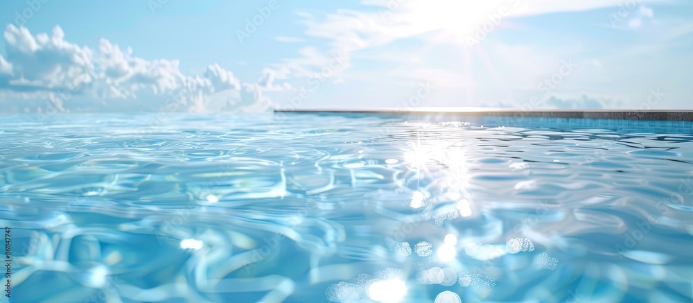 Canvas Prints Infinity pool on the bright summer day. Copy space image. Place for adding text and design