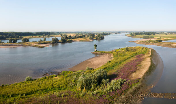 River Lek during summer in Netherlands