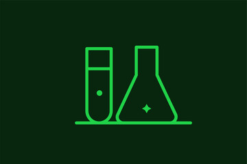 chemistry illustration in flat style design. Vector illustration.