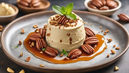 Foie gras ice cream with port caramel