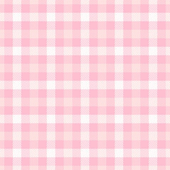 Down plaid seamless texture, bathroom background textile vector. Victorian fabric check tartan pattern in pink and misty rose colors.