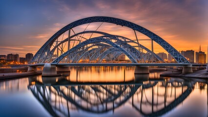 Obraz premium bridge design showcasing the spiral patterns found in seashells