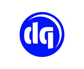 DQ sport emblem or team logotype. Ball logo with a combination of Initial letter D and Q for balls shop, sports company, training, club badge.