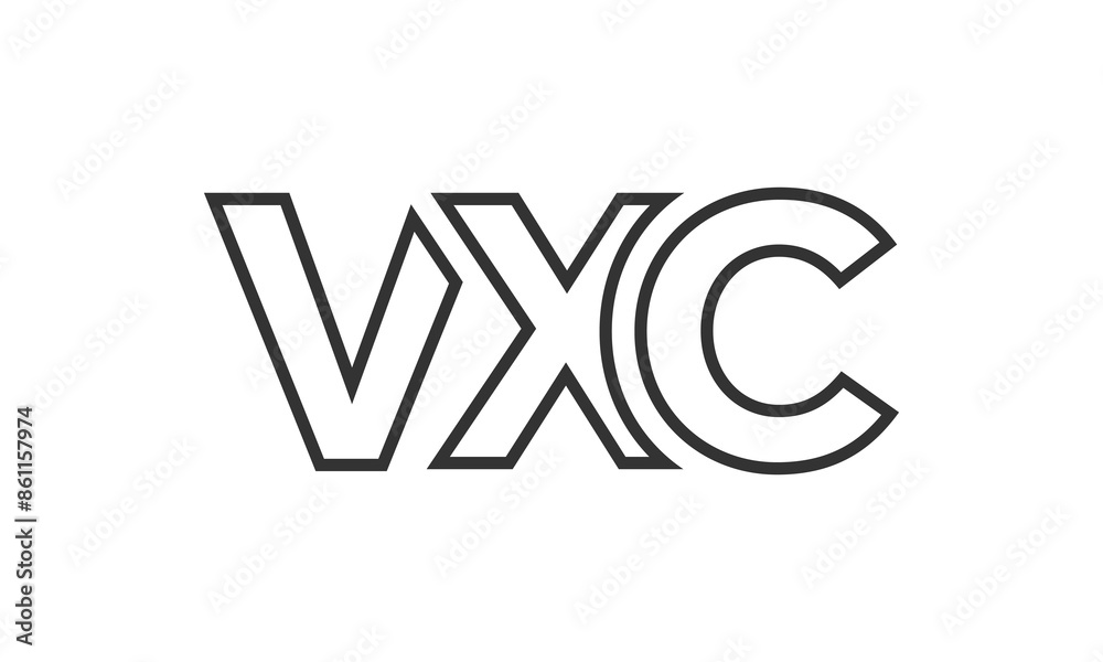 Fototapete vxc logo design template with strong and modern bold text. initial based vector logotype featuring s
