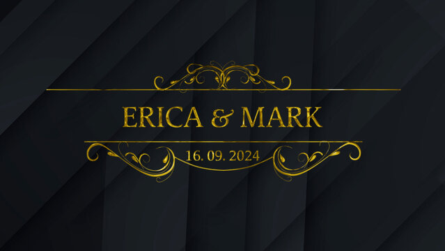 Gold Wedding Title 08