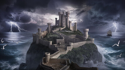 Fototapeta premium Beautiful scene of the landscape 
