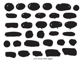 Cute vector speech bubble colorful set,Hand drawn set of speech bubbles with handwritten for book ,card, business, poster design. Vector illustration design for fashion fabrics, cute doodle