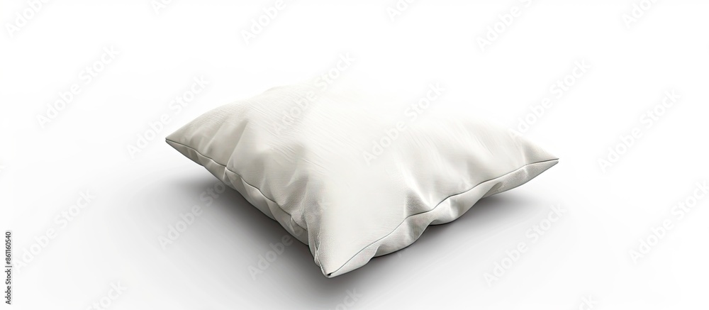 Wall mural decorative pillow natural fabric. copy space image. place for adding text and design