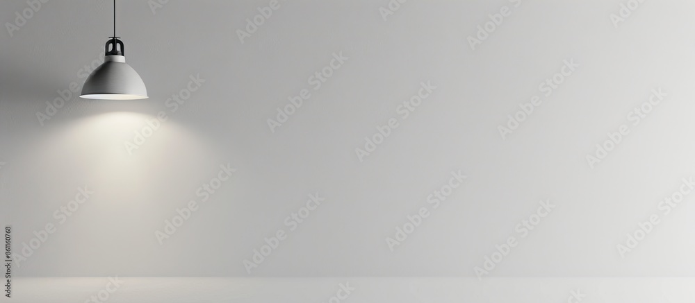 Poster modern design lamp white background. copy space image. place for adding text and design