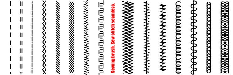 Sewing brush. Sew stitch seamless.