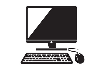 Fototapeta premium Computer, Laptop Icon silhouette Vector Illustration Artwork