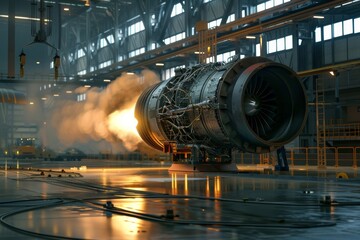 Jet Engine Test in Industrial Setting