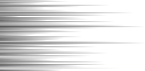 Fast speed lines on white background. Anime comic speed lines movement effect. PNG.