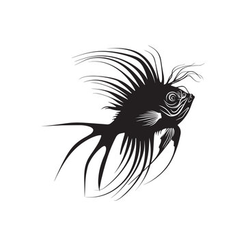 recommend clip art: Weaver Crustacean silhouette black and white _Fish