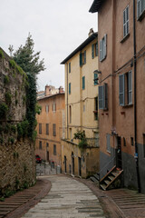 View of a small street in Italy.