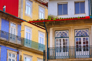 Porto, Portugal old town colorful houses