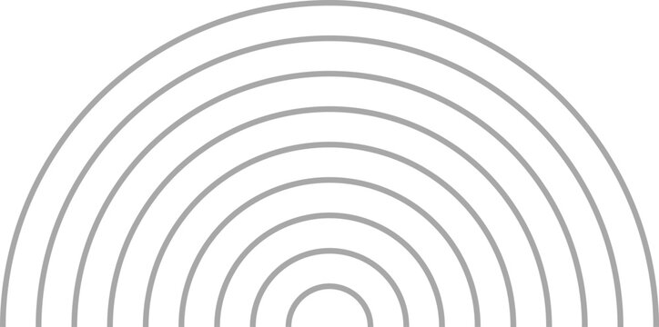 Abstract linear geometric arc shape. Contemporary mid century line art design series.