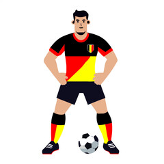 soccer player belgium with ball