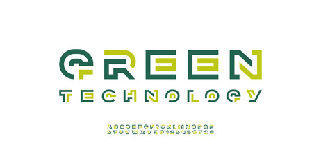 Obraz premium Modern font alphabet from segment line, color technology style letters, and numbers, vector illustration 10EPS