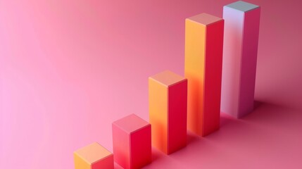 Background of Business Theme. Graph Chart in Pastel Color