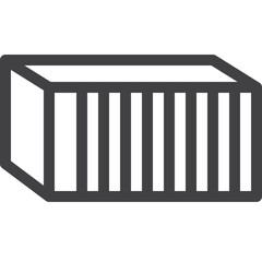 Container outline icon on transparency background