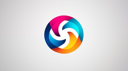 Colorful, Abstract, Modern Circular Logo Design with Gradient Effect and Dynamic Artistic Branding
