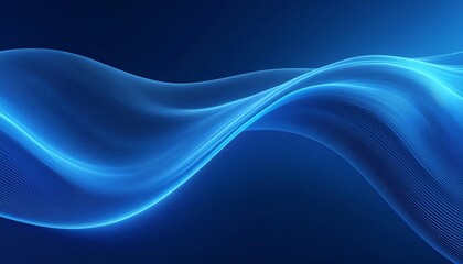 Fototapeta premium energy flow background; abstract wave shape in blue; 3d rendering