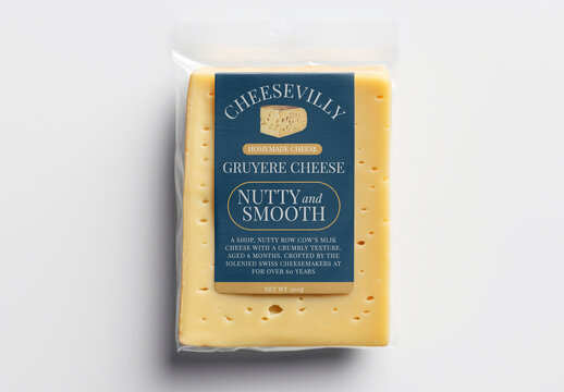 Cheese Packaging Label Mockup With Generative AI