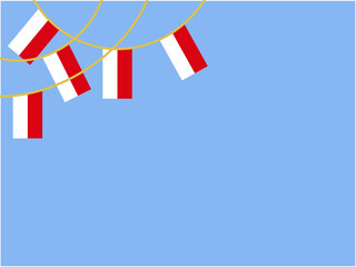 Fototapeta premium Red White Flag with Line