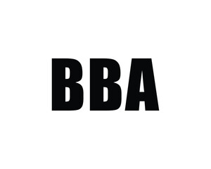 BBA logo design vector template