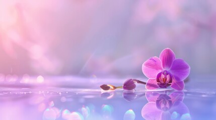 Obraz premium Orchid in Soft Pink and Purple Light