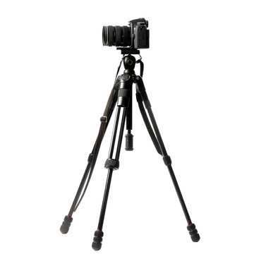 Portable camera stand for easy travel isolated on transparent background