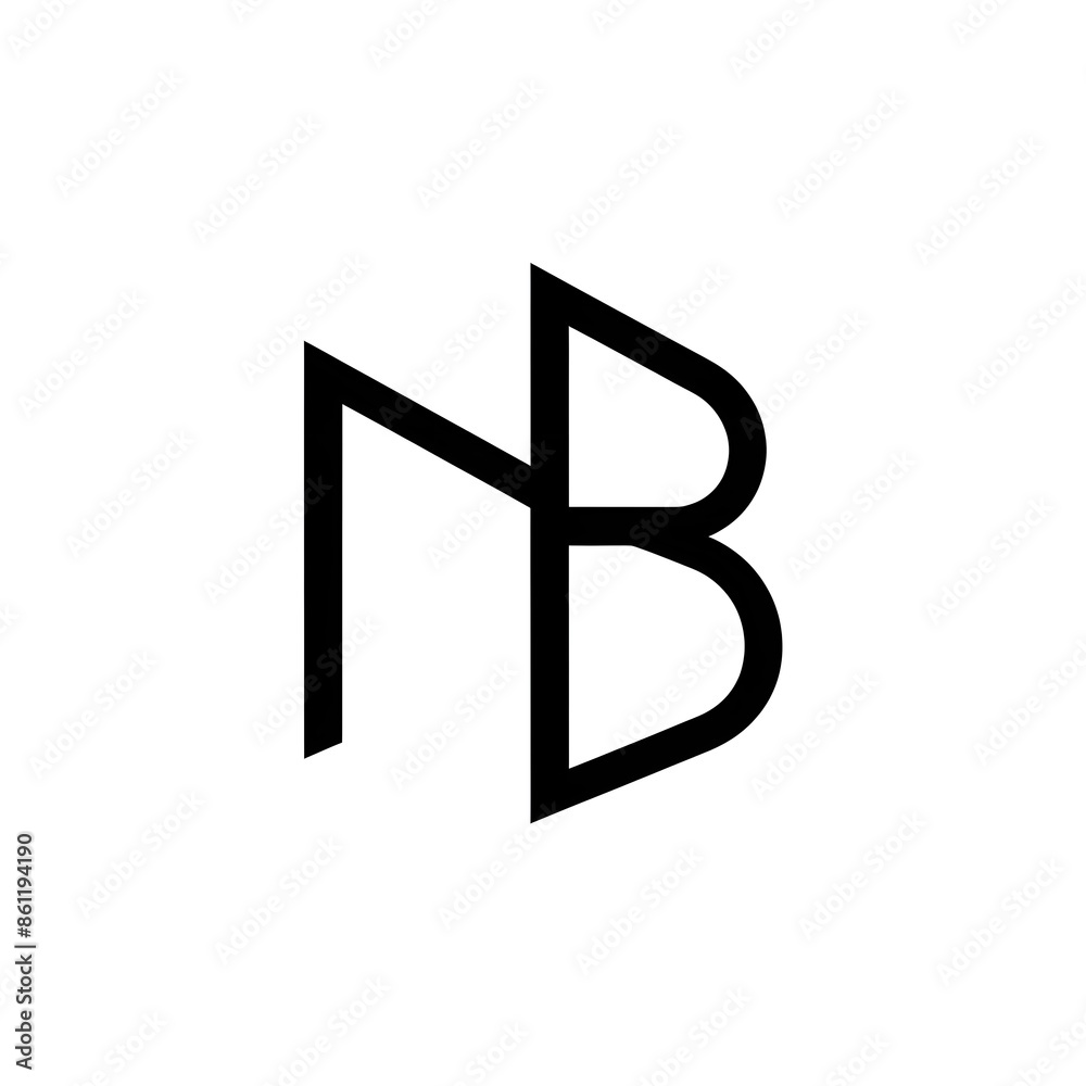 Fototapete vector logo illustration design in the form of monogram style letters, black in color and suitable f