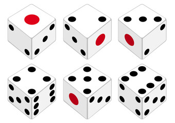 1から6のサイコロの目