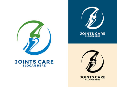 Joint bone logo vector, Bone Joint Logo designs concept, Knee Care logo template, Health Joints logo symbol icon