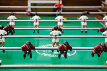 table soccer with players