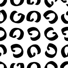 Seamless pattern with sketch circles shape