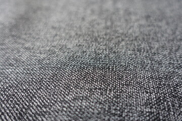 Close shot of heather grey viscose and polyester fabric
