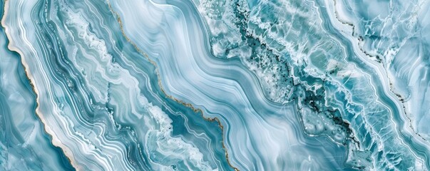 Fototapeta premium Abstract turquoise and white marble texture background with fluid patterns, ideal for design projects, backgrounds, and artistic inspiration.