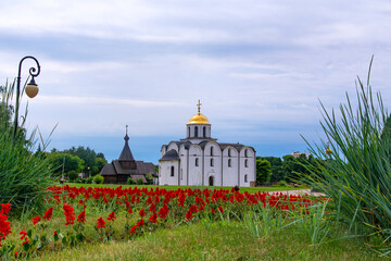 Vitebsk, Belarus - June 19, 2024 : Annunciation Church and Church of Holy Prince Alexander Nevsky in Vitebsk
