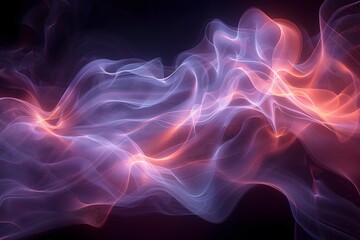 Abstract background of smoke in space on a dark background.