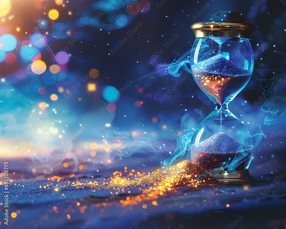 Canvas Prints cosmic hourglass time and space intertwine in mesmerizing celestial flow