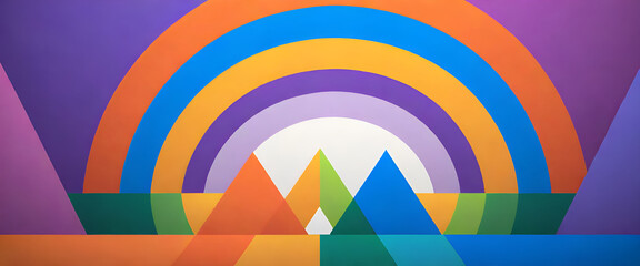 Obraz premium illustrazione con elementi geometrici a tema minimalista astratto contemporaneo