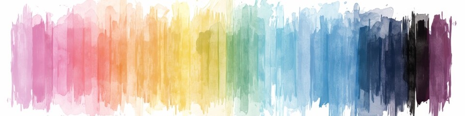 Vibrant Rainbow Paint Brush Strokes with Color Texture Sample Background. High-Resolution Abstract Design Featuring Lipstick Smears on White Isolated Canvas, Perfect for Cosmetic and Interior Design C