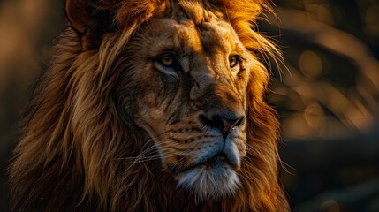 Naklejka premium Lion animal kingdom collection with amazing effect. 