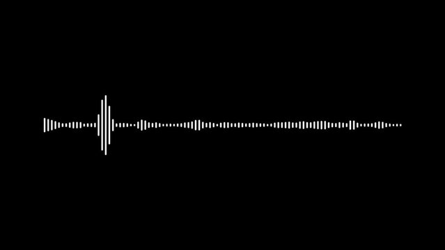 Audio spectrum waveform animation on black background