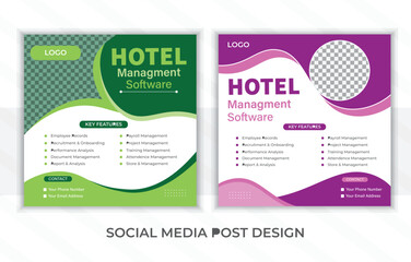 Creative social media post design template