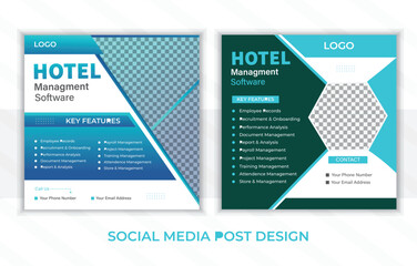 Social media and instagram post design template banner

